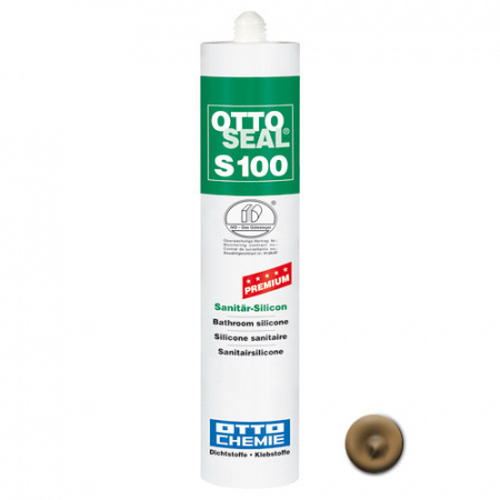 Профессиональный универсальный силиконовый герметик OTTOSEAL S100 PREMIUM С60 (умбра), 300мл