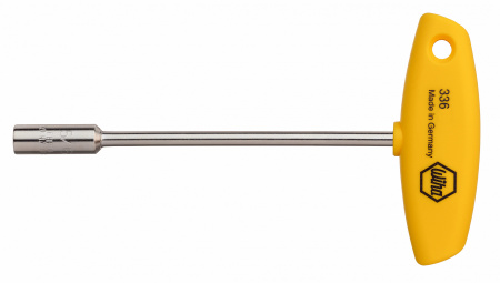 Торцевой Т-ключ Wiha Шестигранник с блестящим никелированным покрытием (дюймовое исполнение)