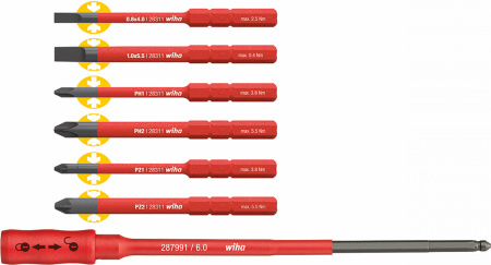 Набор бит Wiha slimBit electric с держателем slimBit