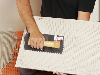 Гребёнка стальная 280 мм зуб 6x6 мм с деревянной ручкой, RUBI