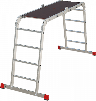 Профессиональная алюминиевая лестница-трансформер с помостом, ширина 500 мм NV3331 артикул 3331234