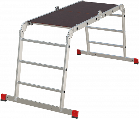 Профессиональная алюминиевая лестница-трансформер с помостом, ширина 650 мм NV3332 артикул 3332403