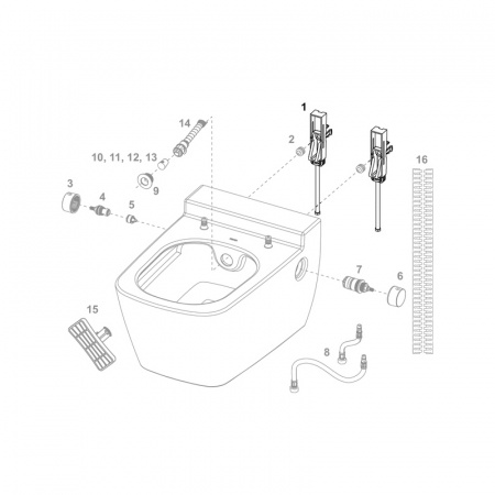 TECE  Встроенное крепление для установки унитаза TECEone  9820356