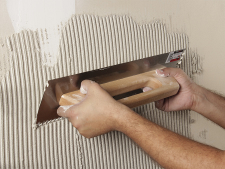 Гребёнка стальная 480 мм зуб 10x10 мм с деревянной ручкой, RUBI