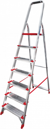 Профессиональная алюминиевая стремянка со ступенями 130 мм NV 3117 артикул 3117107