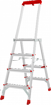 Профессиональная анодированная стремянка с площадкой 350×260 мм и органайзером NV 3135А артикул 3135104A