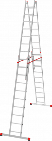 Индустриальная двухсторонняя алюминиевая стремянка с регулировкой высоты NV5183 артикул 5183410