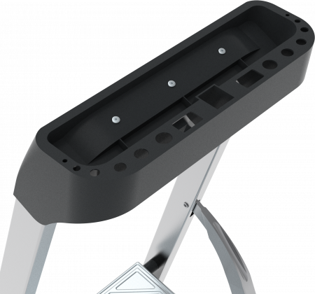 Стремянка стальная с алюминиевыми ступенями и органайзером NV1135 артикул 1135108