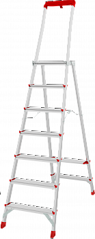 Профессиональная анодированная стремянка с площадкой 350×260 мм и органайзером NV 3135А артикул 3135107A