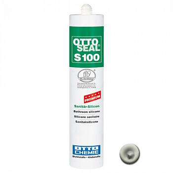 Профессиональный универсальный силиконовый герметик OTTOSEAL S100 PREMIUM С910 (серебряно-серый № 17), 300мл