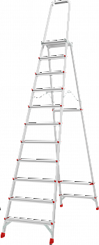 Профессиональная алюминиевая стремянка с площадкой 350×260 мм NV 3130 артикул 3130111