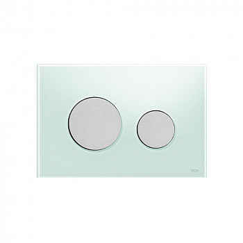 TECE TECEloop панель смыва с двумя клавишами стеклянная Зеленый хром матовый 9240652