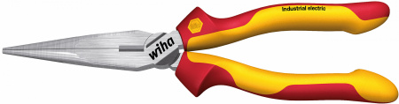 Плоскокруглогубцы Wiha Industrial electric с режущей кромкой прямой формы