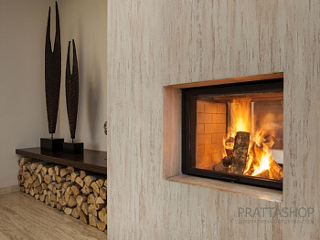 Эффект травертина для камина