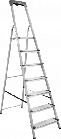 Стремянка стальная с алюминиевыми ступенями 130 мм и органайзером NV1138 артикул 1138108