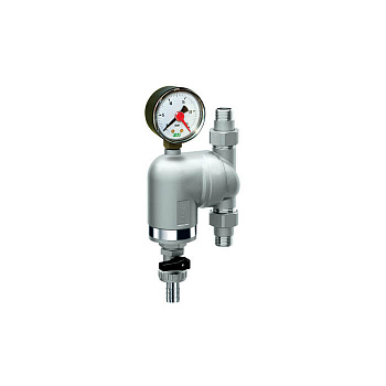 FAR  Фильтр с поворотным соединением с манометром, хромированный НР-НР 1/2" 300мкм  FA 39A4 12