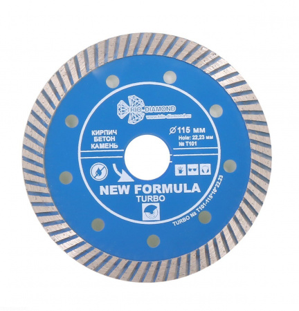 Диск алмазный отрезной 115*22,23 Турбо T101