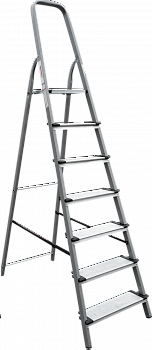 Стремянка стальная с алюминиевыми ступенями 130 мм NV1137 артикул 1137107