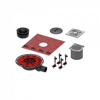 TECE TECEdrainpoint S Комплект точечного трапа с сифоном DN 50 с декоративной решеткой Разноцветный KDP-S110