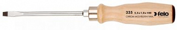 Отвертка с деревянной рукояткой ударная SL 9,0Х1,2 FELO 33508090