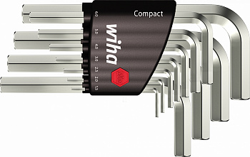 Набор ключей Wiha Compact Шестигранник, 9 предметов короткие
