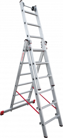 Индустриальная алюминиевая трехсекционная лестница NV5230 артикул 5230306