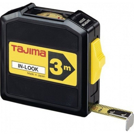 Рулетка IN LOCK 3м/13мм, с окошком TAJIMA INL30MYCB