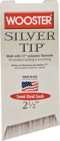 Кисть овальная профессиональная со скошенной щетиной - SILVER TIP