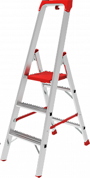 Индустриальная алюминиевая стремянка с развальцованными ступенями и органайзером NV5115 артикул 5115103