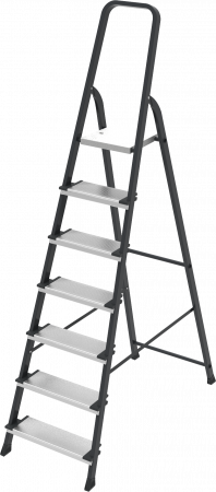 Стремянка стальная с алюминиевыми ступенями 130 мм NV2137 артикул 2137107