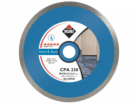 Диск сплошной для резки твёрдых материалов CPA 250 SUPERPRO. RUBI