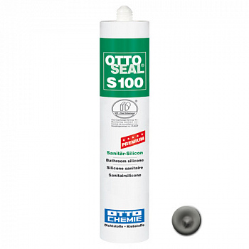Профессиональный универсальный силиконовый герметик OTTOSEAL S100 PREMIUM С62 (серый агат), 300мл
