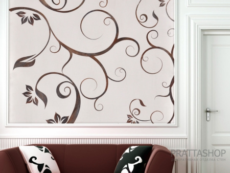 Высокопрочное покрытие с эффектом с цветным трафаретным узором