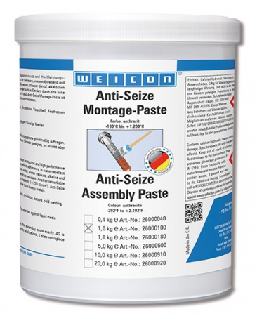 Антикоррозионная монтажная паста Anti-Seize Standart WEICON wcn26000100