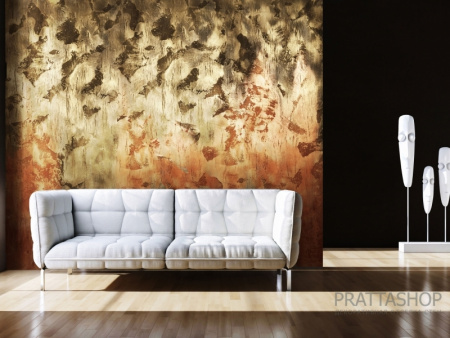 Стены под античный камень с металлизированным эффектом