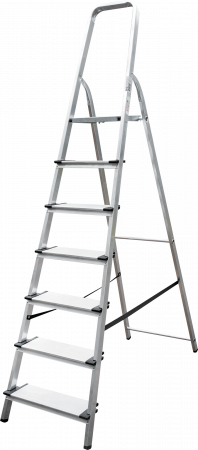 Стремянка алюминиевая со ступенями 130 мм NV1117