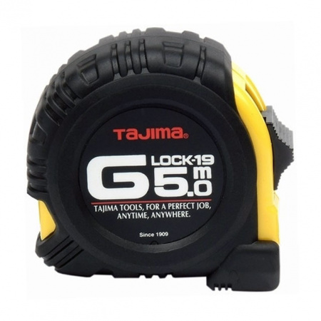 Рулетка G LOCK 5м/19мм, цвет черно-желтый TAJIMA G9P50MT