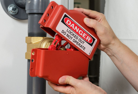 Блокиратор вентилей и задвижек раздвижной