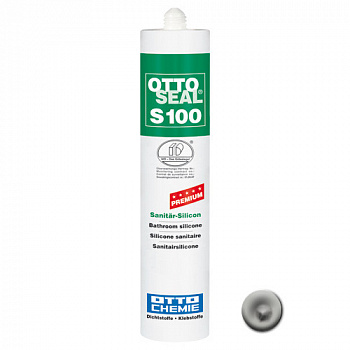 Профессиональный универсальный силиконовый герметик OTTOSEAL S100 PREMIUM С56 (серый бетон), 300мл