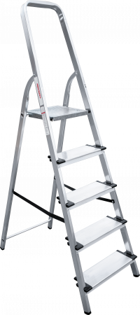 Стремянка алюминиевая со ступенями 130 мм NV1117 артикул 1117105