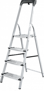 Стремянка стальная с алюминиевыми ступенями 130 мм и органайзером NV1138 артикул 1138104