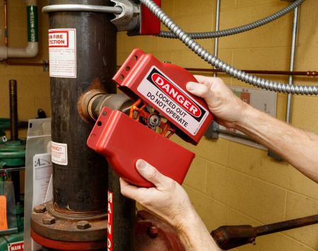 Блокиратор вентилей и задвижек раздвижной