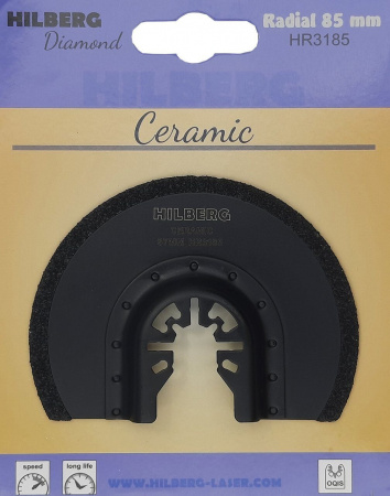 Полотно алмазное отрезное по керамике Hilberg Radial El-P 85 mm HR3185