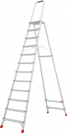 Профессиональная алюминиевая стремянка с площадкой 350×260 мм NV 3130 артикул 3130112