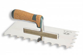 Кельма зучатая "ВОЛНА", рукоятка пробка, толщина полотна 0,7мм, размер 280х130мм