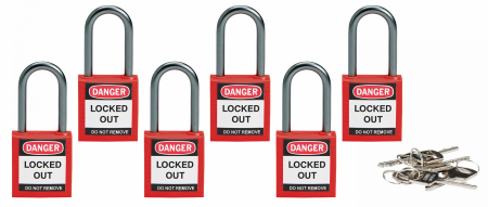 Замки Brady нейлоновые компактные с алюминиевой дужкой