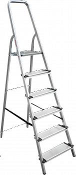 Стремянка алюминиевая со ступенями 130 мм NV1117 артикул 1117106