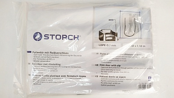 Дверь плёночная Folientür mit Reißverschluss L-Form  с L-образным фрикционным замком 220см х 110см