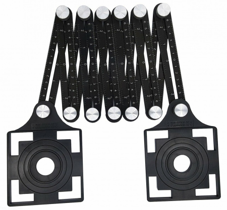 Универсальный шаблон плиточника с угловым фиксатором, 6 колен, 1 трафарет 280401