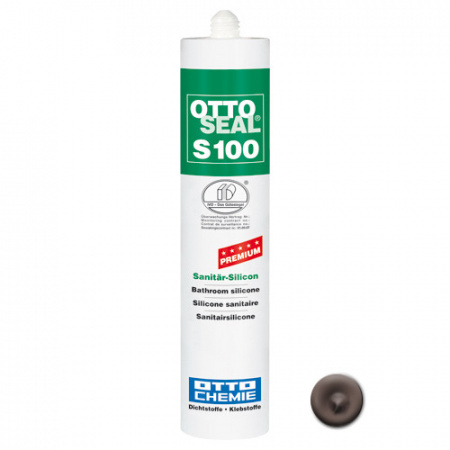 Профессиональный универсальный силиконовый герметик OTTOSEAL S100 PREMIUM С1082 (каштан), 300мл